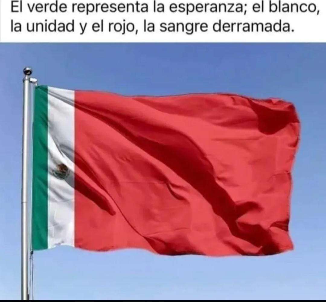 El rojo es la sangre derramada...